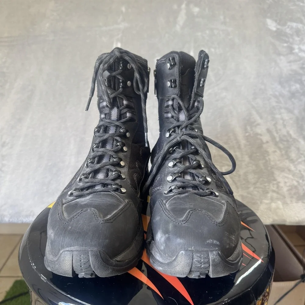 Harley-Davidson Boots Mens Size 12 Black Leather Biker Lace Up D93078 Motorcycle